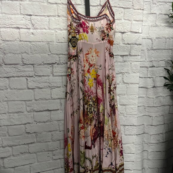 Camilla long dress with tie front - Picture 3 of 4